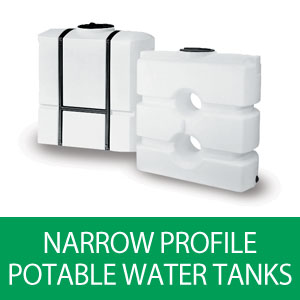 Narrow Profile Potable Water Tanks